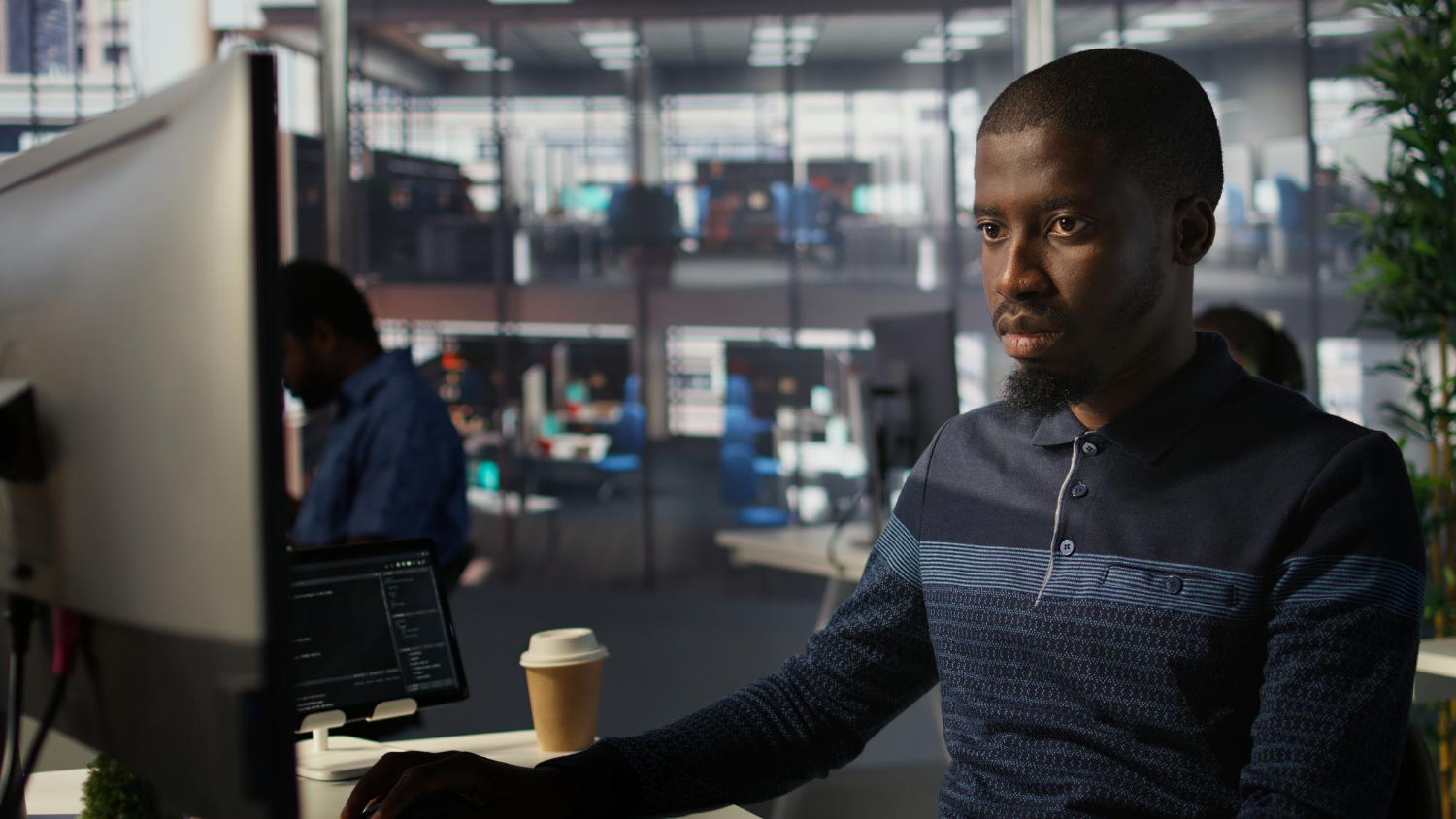 A developer deep in focused, hands-on practice